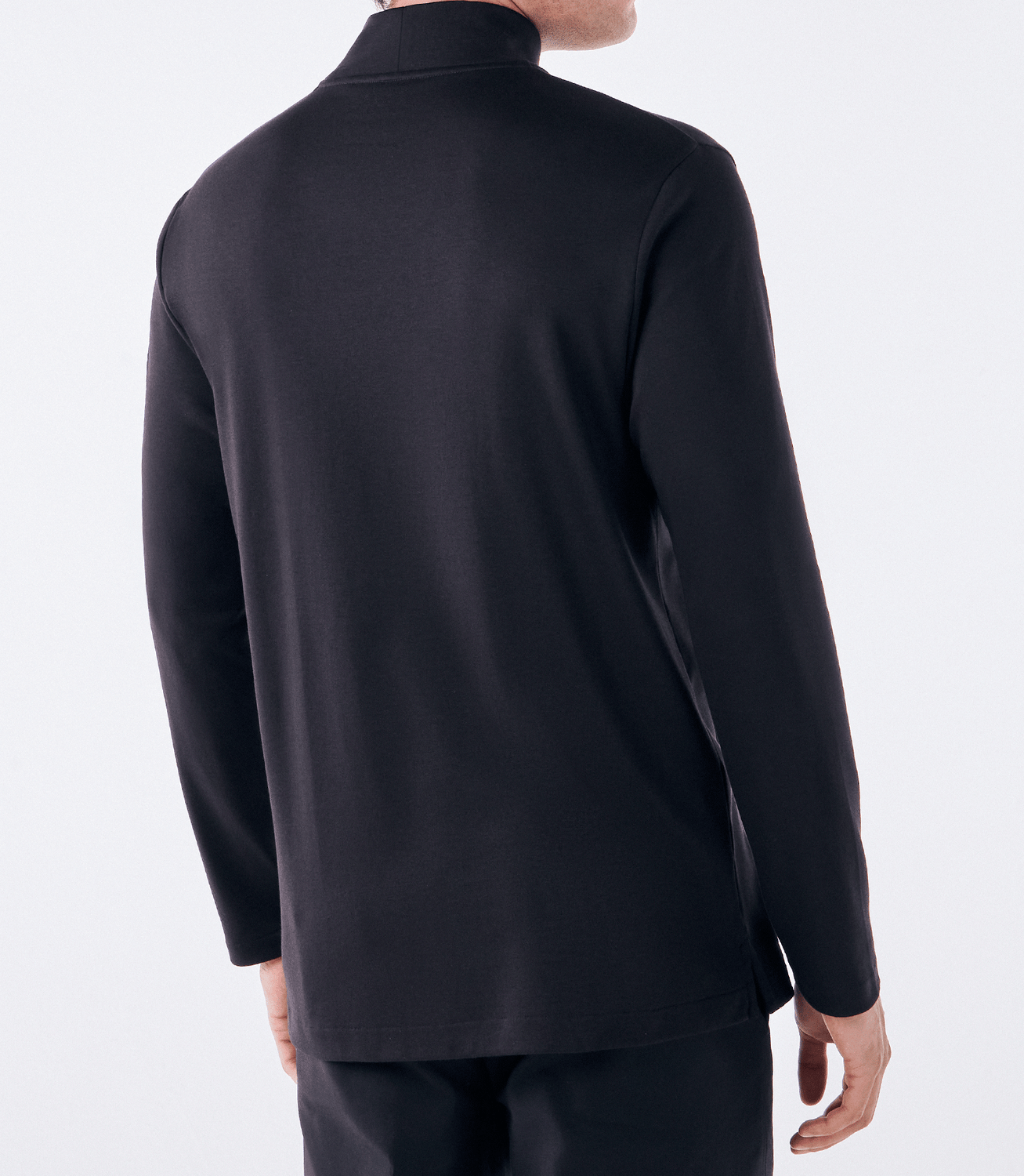 Camiseta Pima Manga Longa Gola Rolê Preto – slide 3