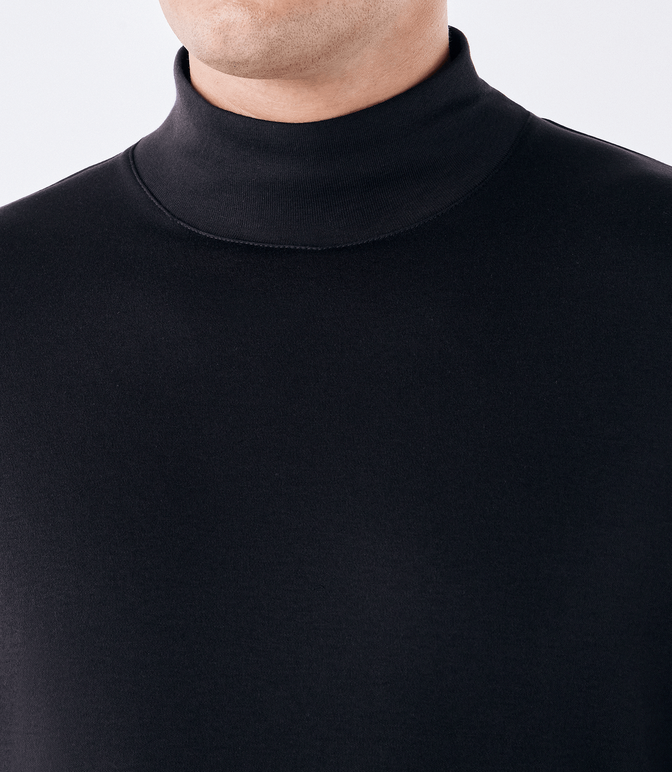 Camiseta Pima Manga Longa Gola Rolê Preto – slide 4