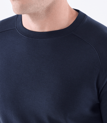 Camiseta Manga Longa Interloque 50/1 Recortes Azul thumbnail 4