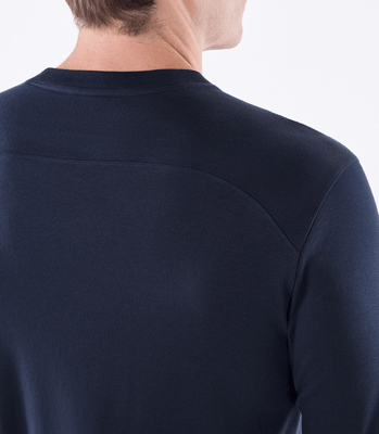 Camiseta Manga Longa Interloque 50/1 Recortes Azul thumbnail 5