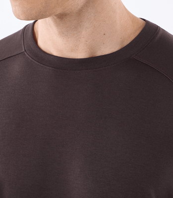 Camiseta Manga Longa Interloque 50/1 Recortes Marrom thumbnail 4