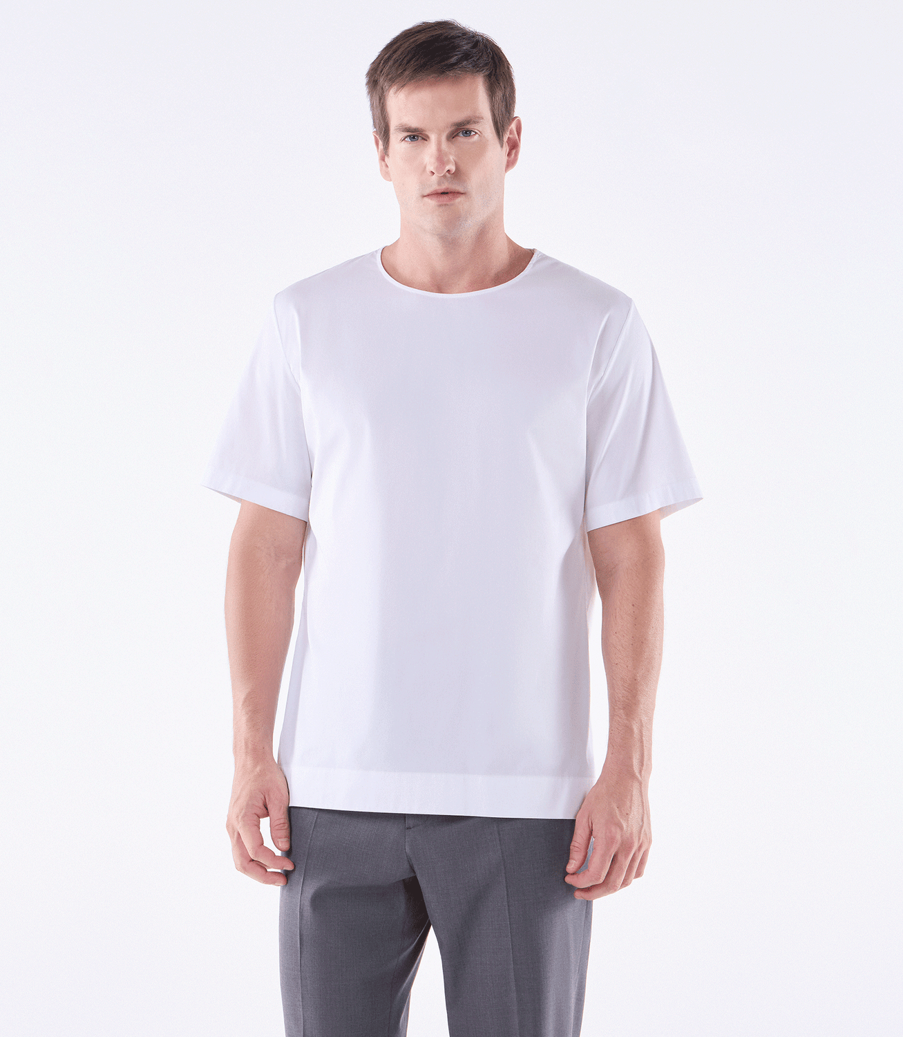 Camiseta Canoa Zíper no Ombro Branco – slide 1