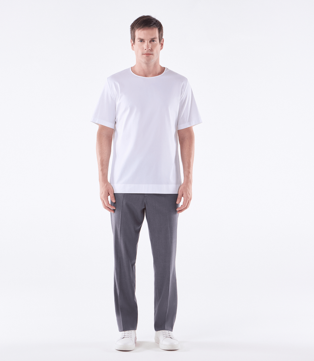 Camiseta Canoa Zíper no Ombro Branco – slide 2