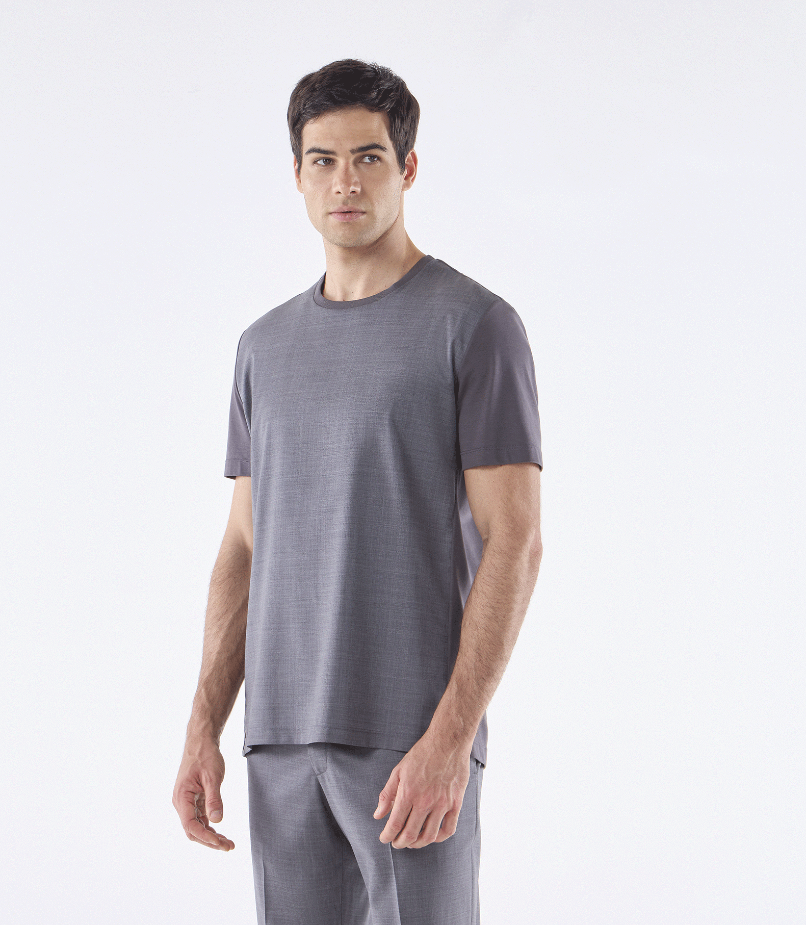 Camiseta Tailor Air Lã Active Zíper Cinza