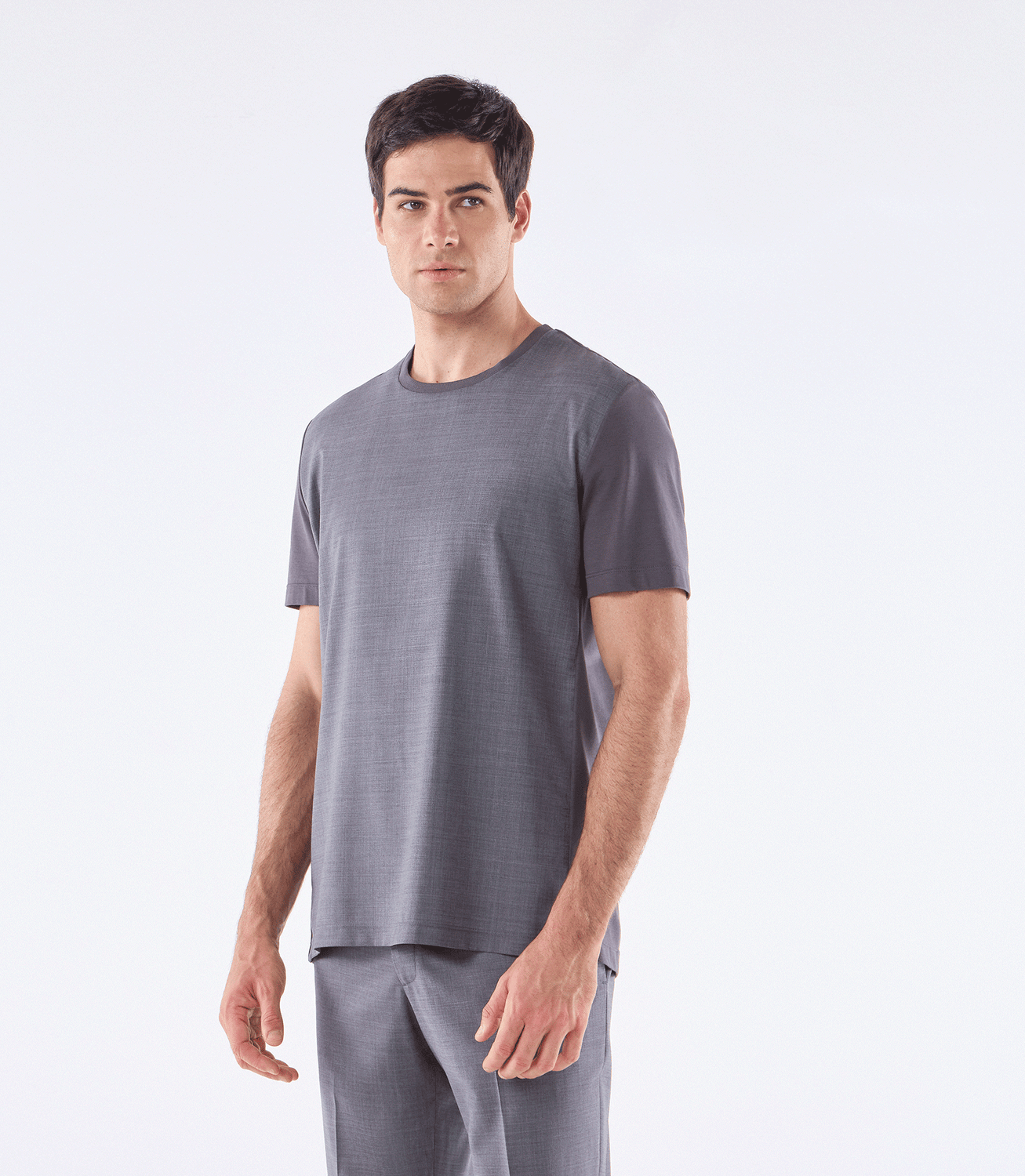 Camiseta Tailor Air Lã Active Zíper Cinza – slide 1