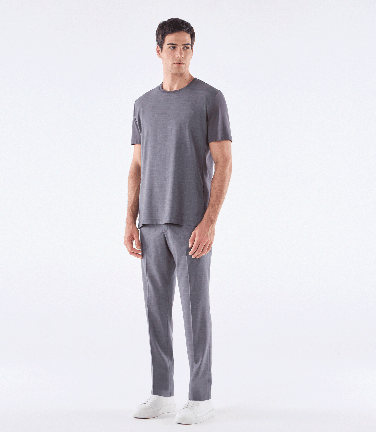 Camiseta Tailor Air Lã Active Zíper Cinza – slide 2