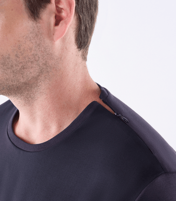 Camiseta Tailor Air Lã Active Zíper Azul thumbnail 5