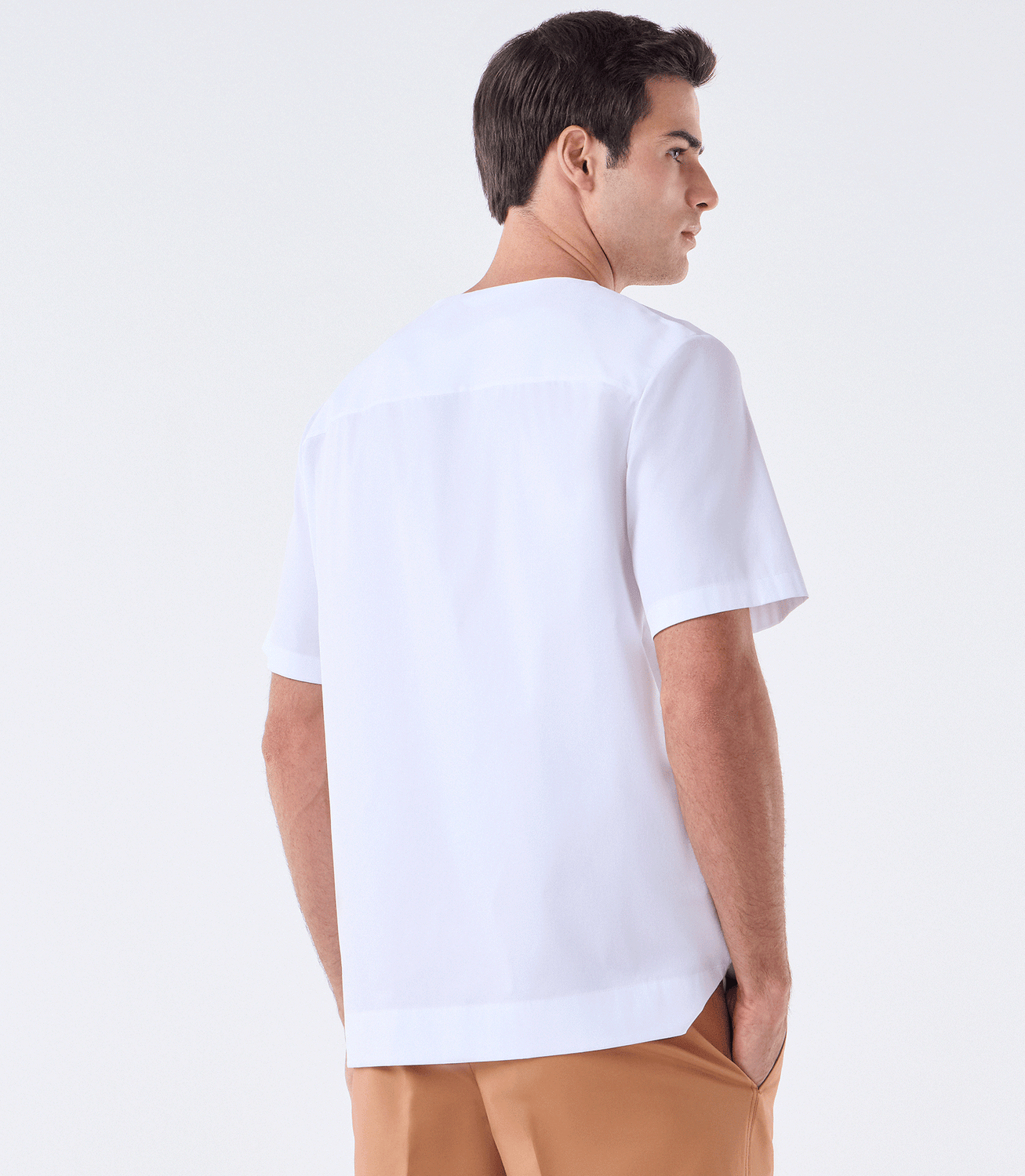 Camiseta Canoa com Zíper no Ombro Branco – slide 3