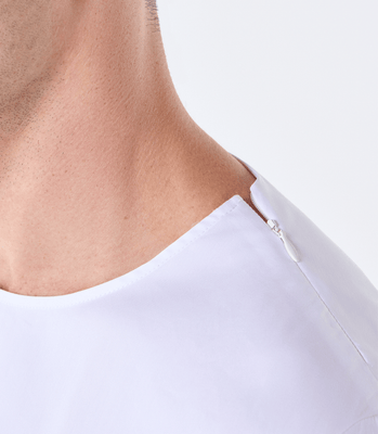 Camiseta Canoa com Zíper no Ombro Branco thumbnail 4