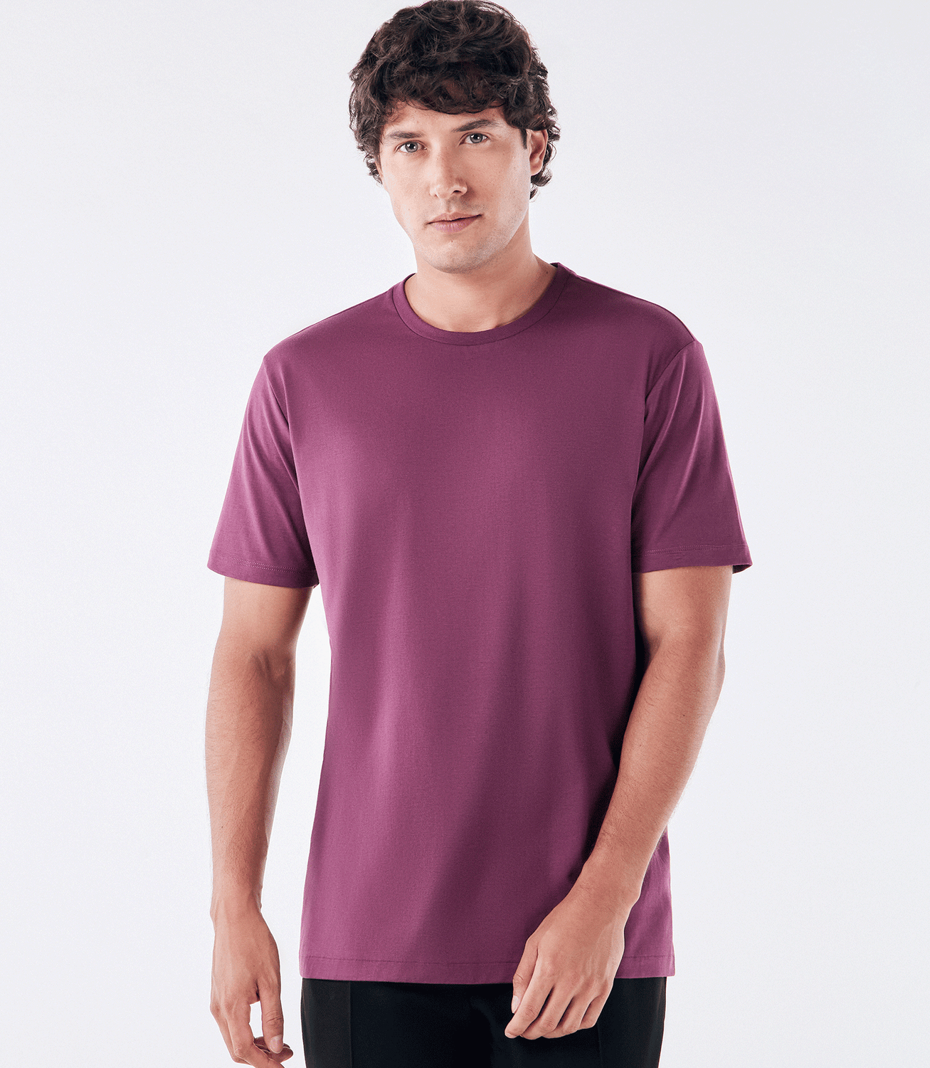 Camiseta Interloque Fio 140 Vinho – slide 1