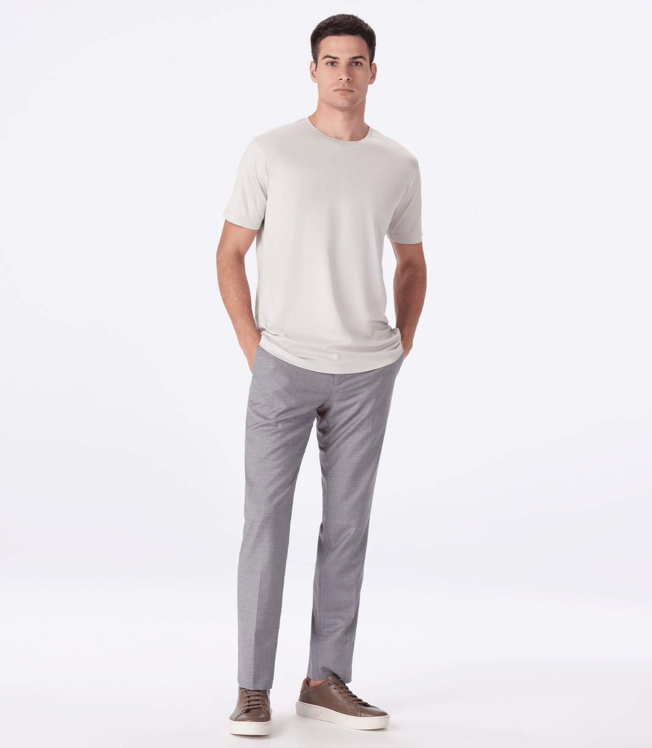 Camiseta Interloque Fio 140 Cinza – slide 2
