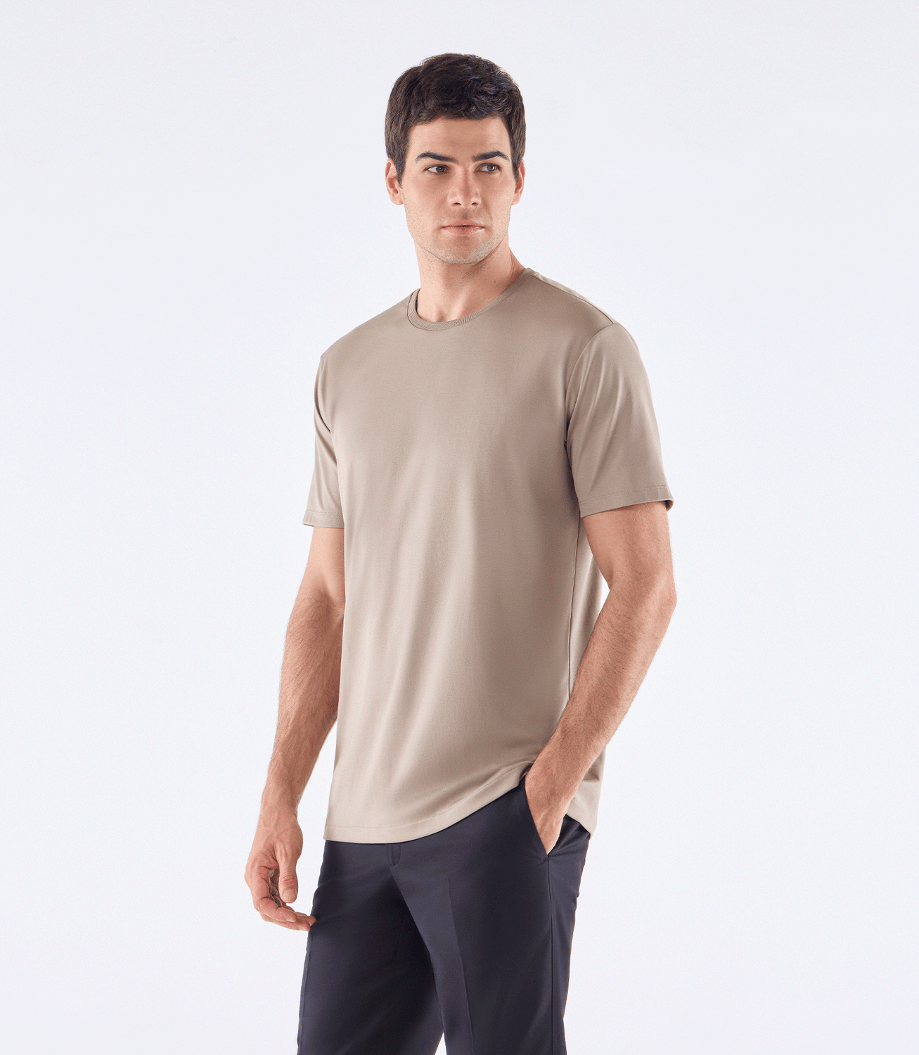 Camiseta Interloque Fio 140 Marrom – slide 1