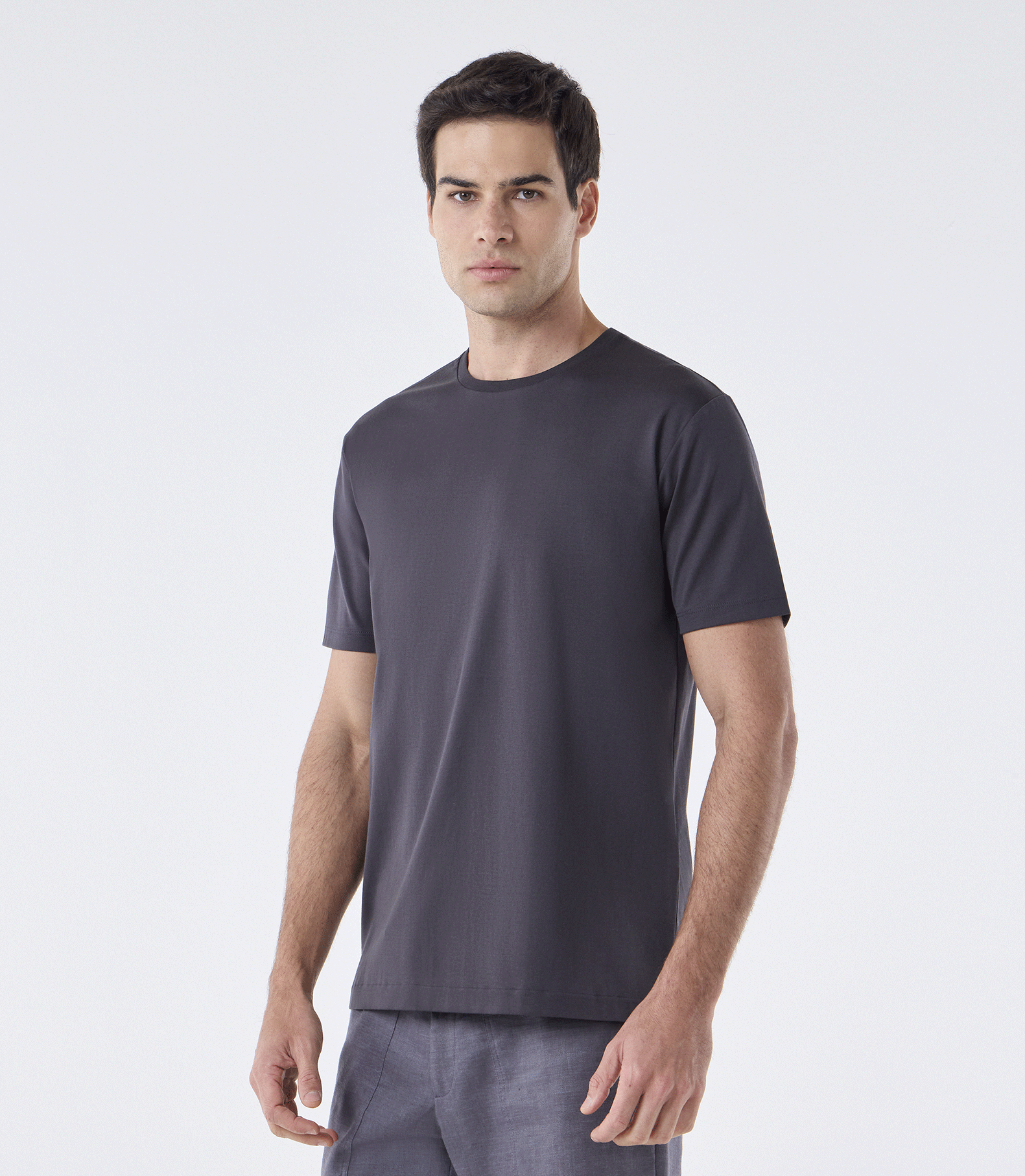 Camiseta Interloque Fio 140 Cinza