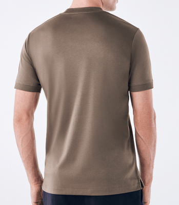 Camiseta Pima Interloque Gola Média kaki thumbnail 3