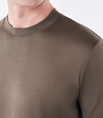 Camiseta Pima Interloque Gola Média kaki thumbnail 4