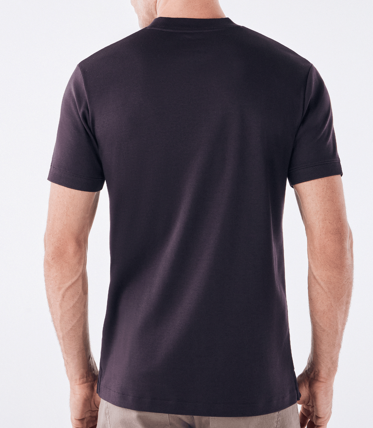 Camiseta Pima Interloque Gola Média Marrom – slide 3