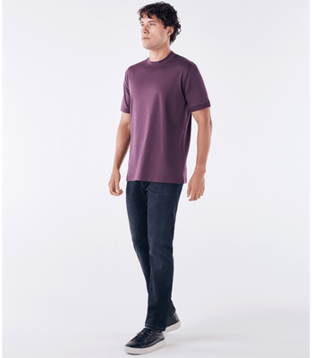 Camiseta Pima Interloque Gola Média Roxo thumbnail 2