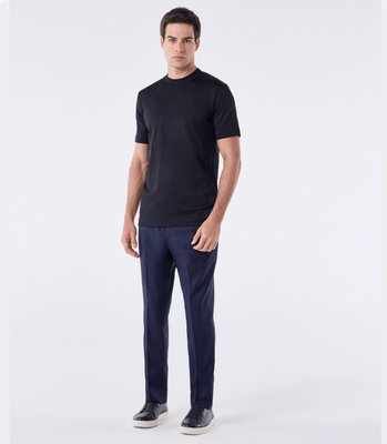 Camiseta Pima Interloque Gola Média Preto thumbnail 2