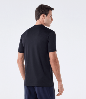 Camiseta Pima Interloque Gola Média Preto thumbnail 3