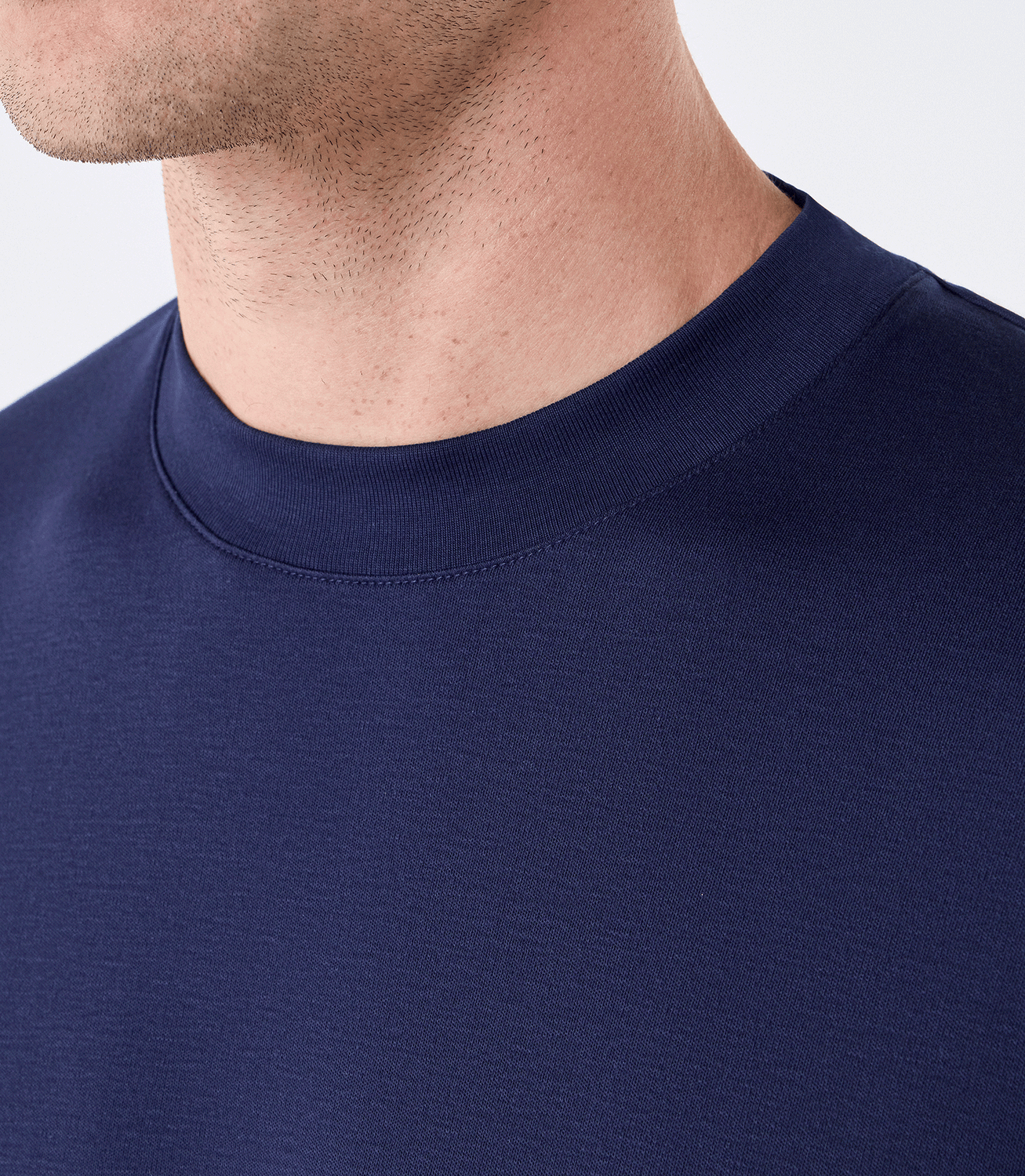 Camiseta Pima Interloque Gola Média Azul – slide 5