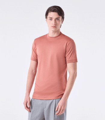 Camiseta Pima Interloque Gola Média Marrom thumbnail 1