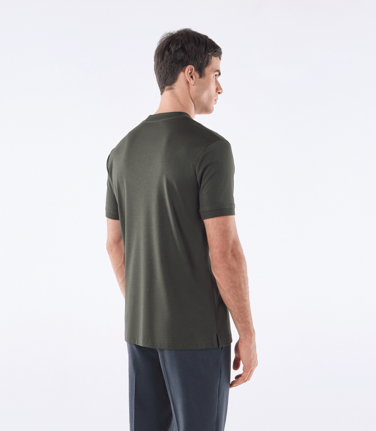 Camiseta Pima Interloque Gola Média Verde – slide 3