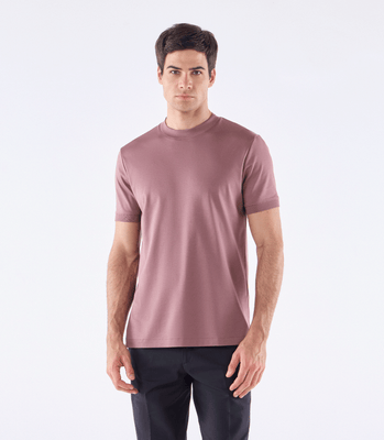 Camiseta Pima Interloque Gola Média Rosa thumbnail 1