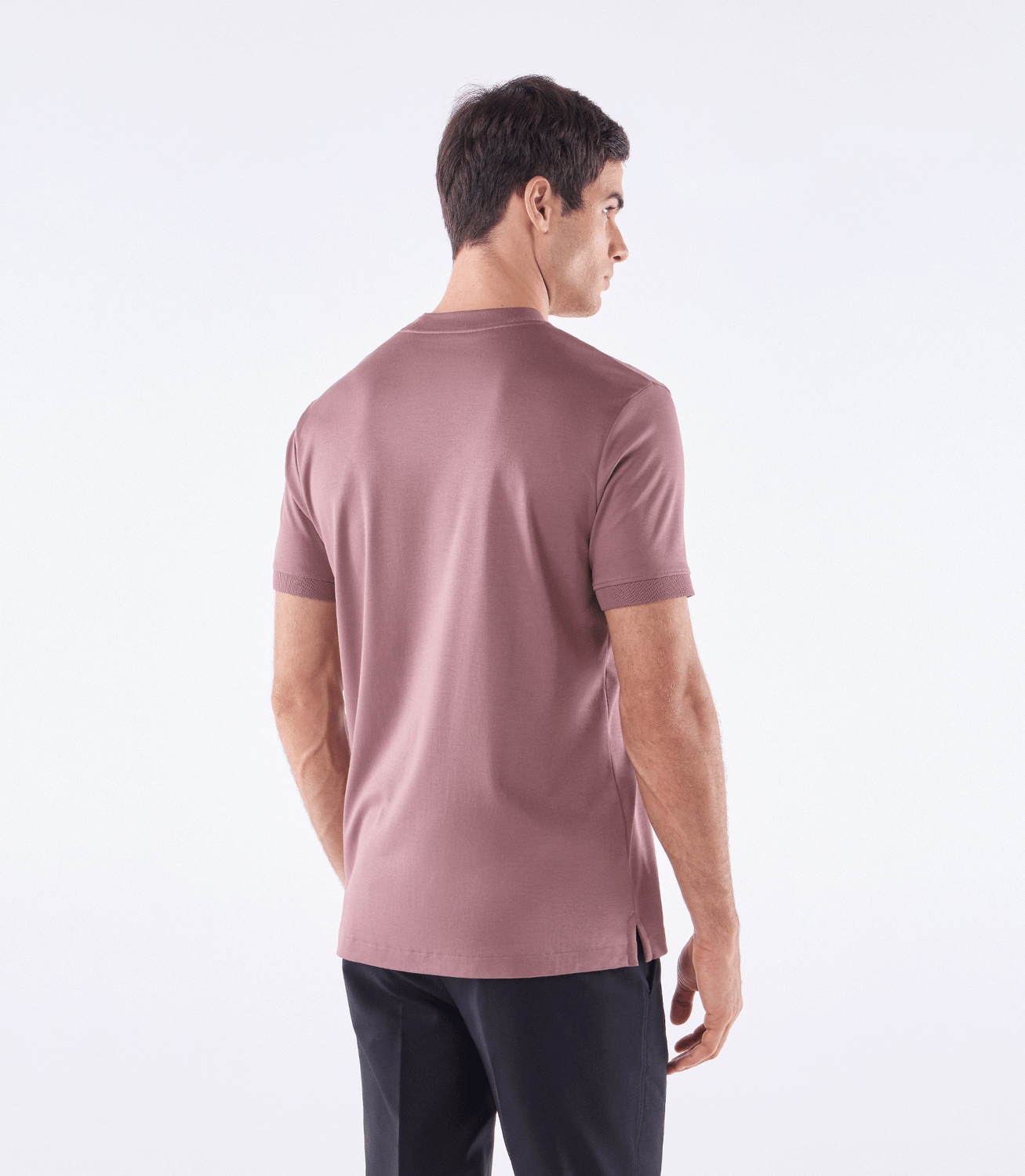 Camiseta Pima Interloque Gola Média Rosa – slide 3