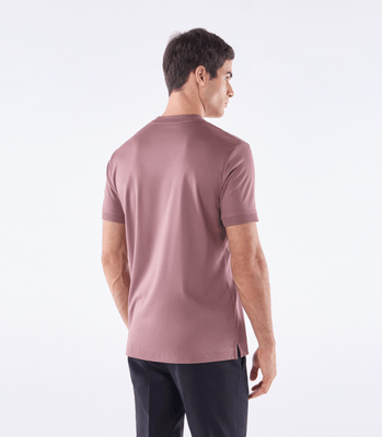Camiseta Pima Interloque Gola Média Rosa thumbnail 3