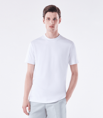 Camiseta Pima Interloque Gola Média Branco thumbnail 1