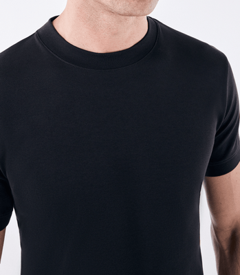Camiseta Pima Interloque Gola Média Preto thumbnail 4