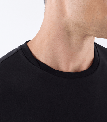 Camiseta Pima Interloque Gola Cruzada Preto thumbnail 4