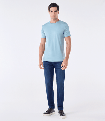 Camiseta Pima Interloque Gola Cruzada Verde thumbnail 2