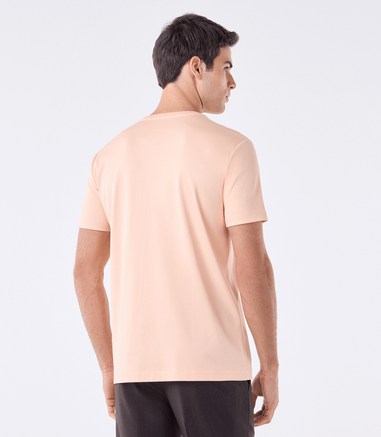 Camiseta Pima Interloque Gola Cruzada Laranja – slide 3