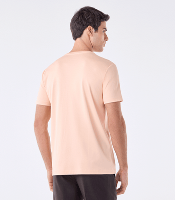 Camiseta Pima Interloque Gola Cruzada Laranja thumbnail 3