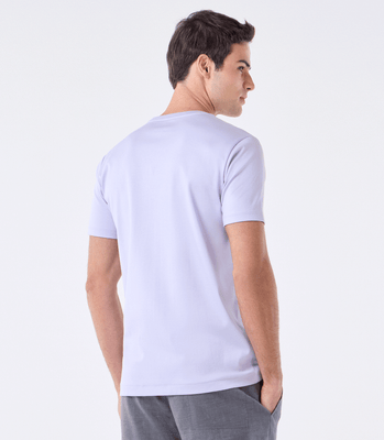 Camiseta Pima Interloque Gola Cruzada Roxo thumbnail 3