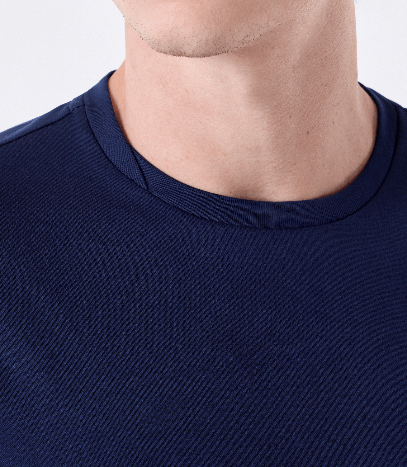 Camiseta Pima Interloque Gola Cruzada Azul – slide 4