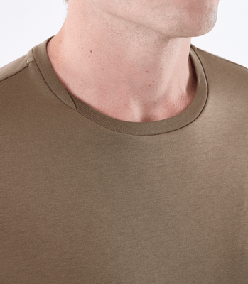 Camiseta Pima Interloque Gola Cruzada Marrom thumbnail 4