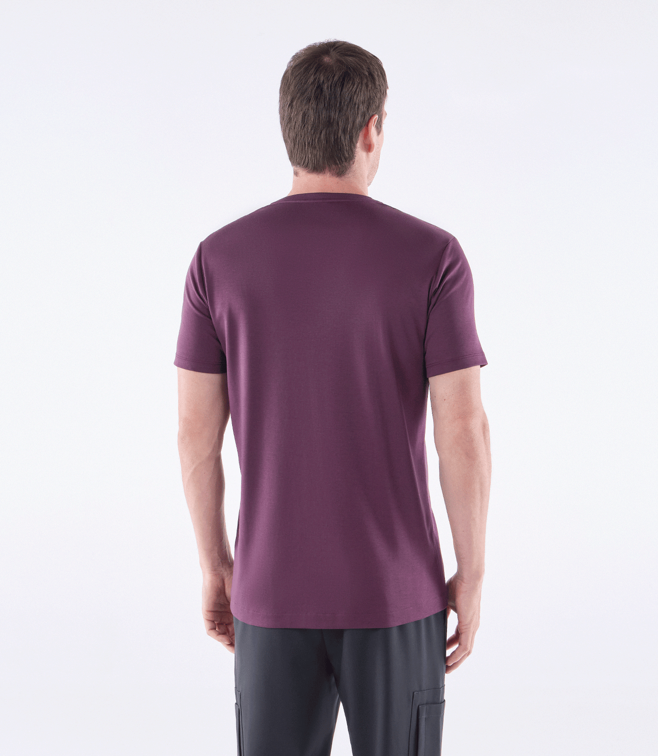 Camiseta Pima Interloque Gola Cruzada Roxo – slide 3