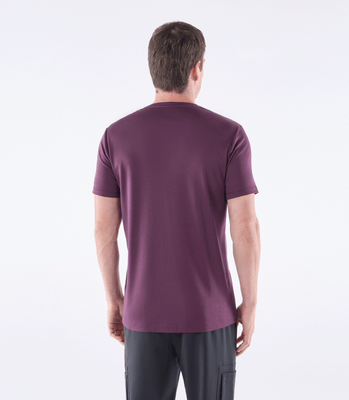 Camiseta Pima Interloque Gola Cruzada Roxo thumbnail 3