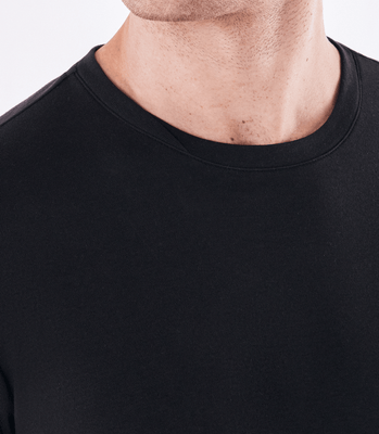 Camiseta Pima Interloque Gola Cruzada Preto thumbnail 4
