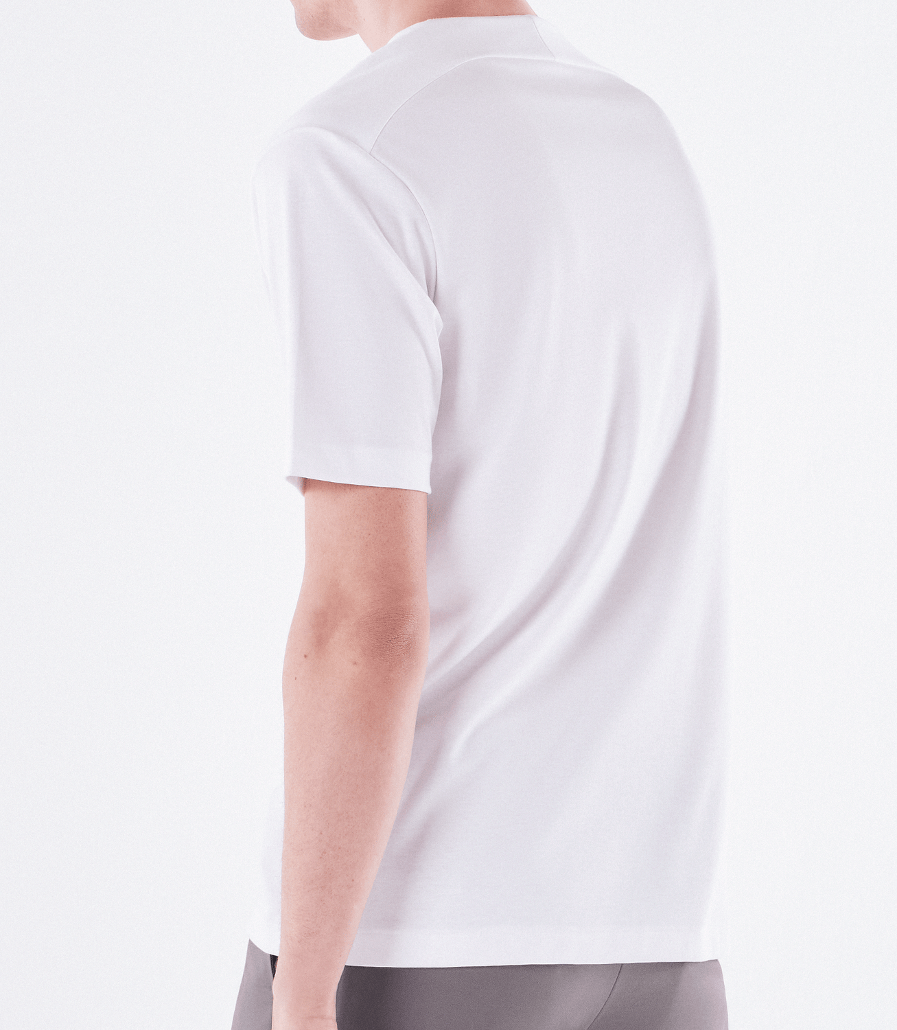 Camiseta Pima Recorte Gola Super Slim Off white – slide 3