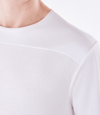 Camiseta Pima Recorte Gola Super Slim Off white thumbnail 4