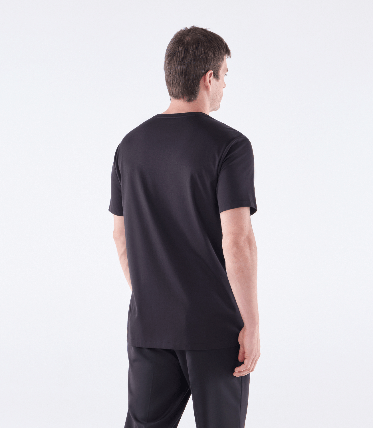 Camiseta Pima Gola V Fio 140 Preto – slide 3