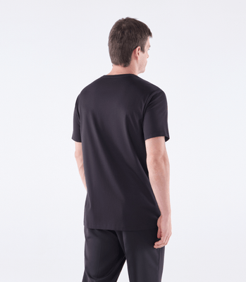 Camiseta Pima Gola V Fio 140 Preto thumbnail 3
