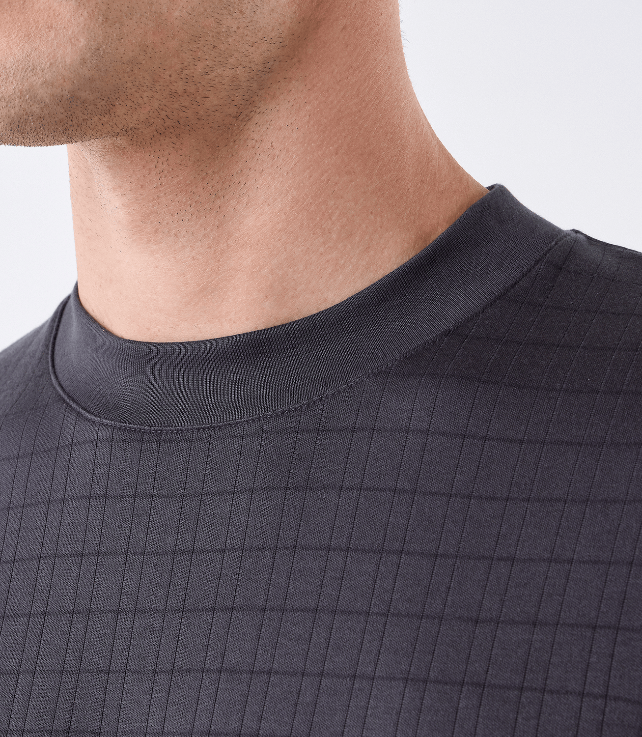 Camiseta Maquineta Gola Média Cinza – slide 4