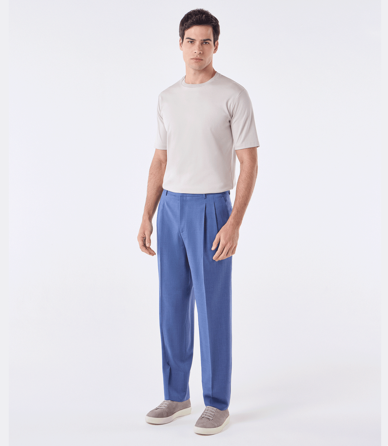 Camiseta Interloque com Gola Sobreposta Bege – slide 2