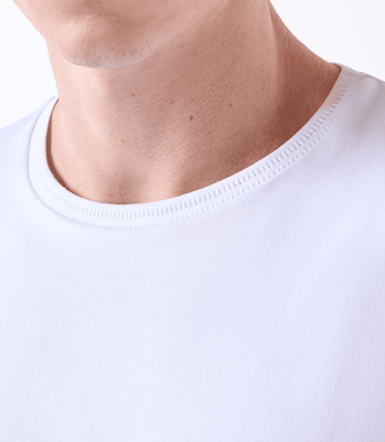 Camiseta Interloque com Gola Trabalhada Branco thumbnail 4