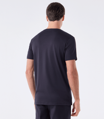 Camiseta Interloque com Gola Trabalhada Preto thumbnail 3