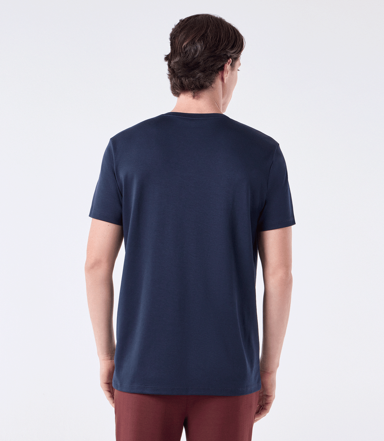 Camiseta Interloque com Gola Trabalhada Azul – slide 3